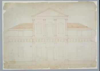 Monticello, Prima Versione (Elevazione), probabilmente prima di marzo 1771